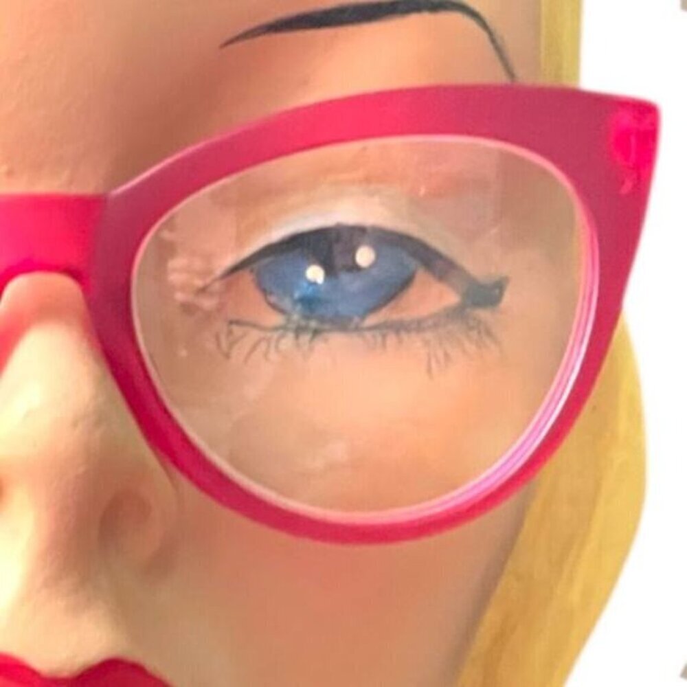Betsey Johnson +2.00 Cat Eye Reading Glasses Readers Hot Pink Cat Eye - Picture 5 of 6